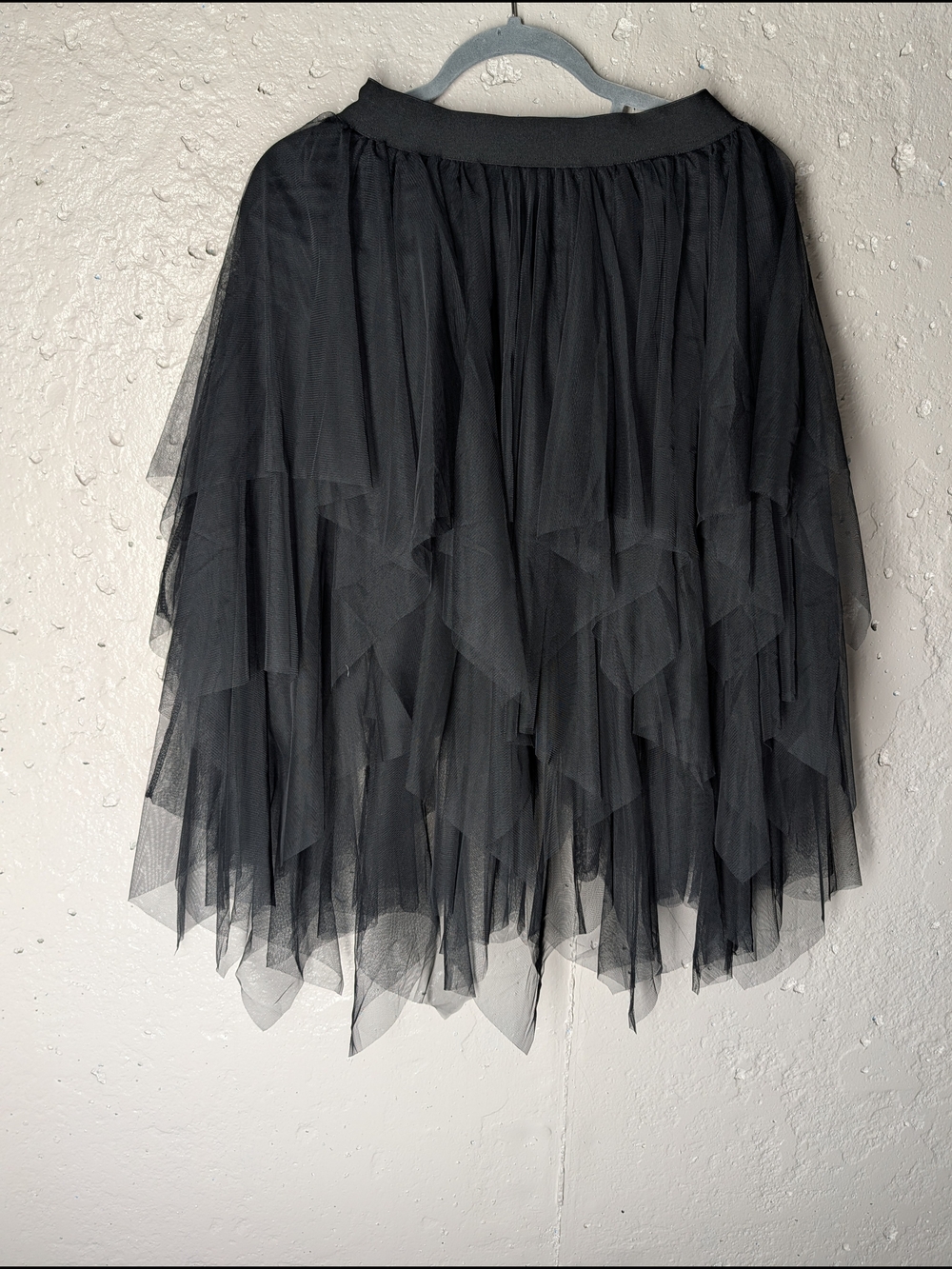NWT Black Layered Tulle Midi Skirt Fairy Goth Balletcore OS - Picture 2 of 5